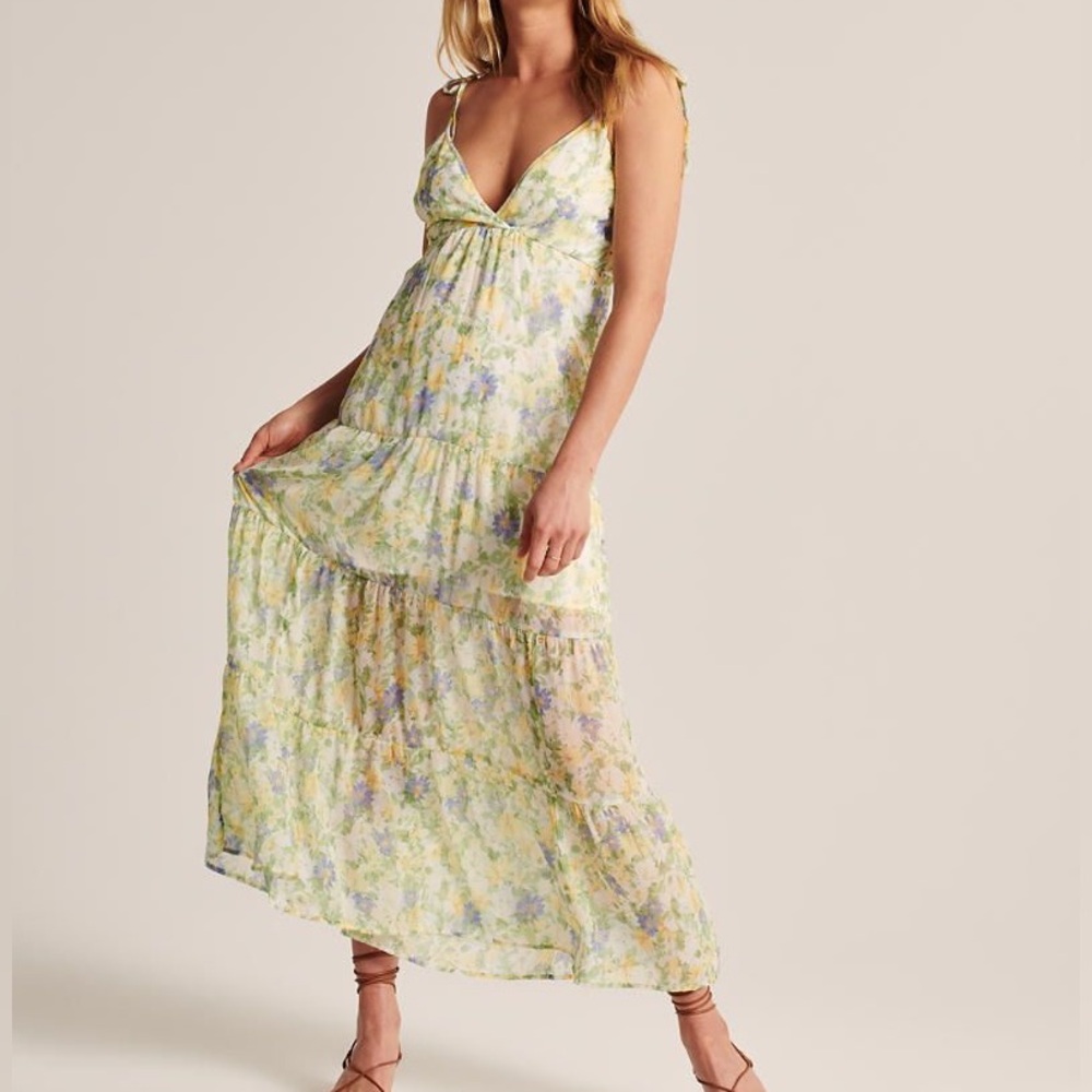 Abercrombie & Fitch Pastel Floral Maxi Dress